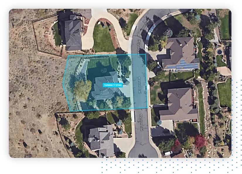 Job site zone geofence example